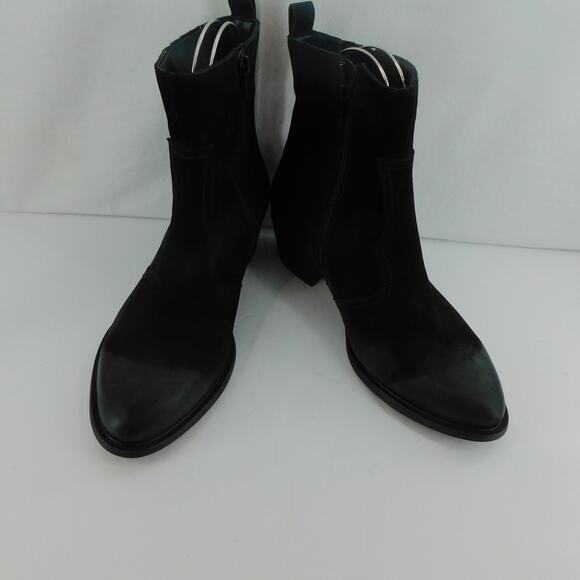David Tate Baya Western Black Leather Bootie Women's Size 9.5 Wide - Picture 4 of 12